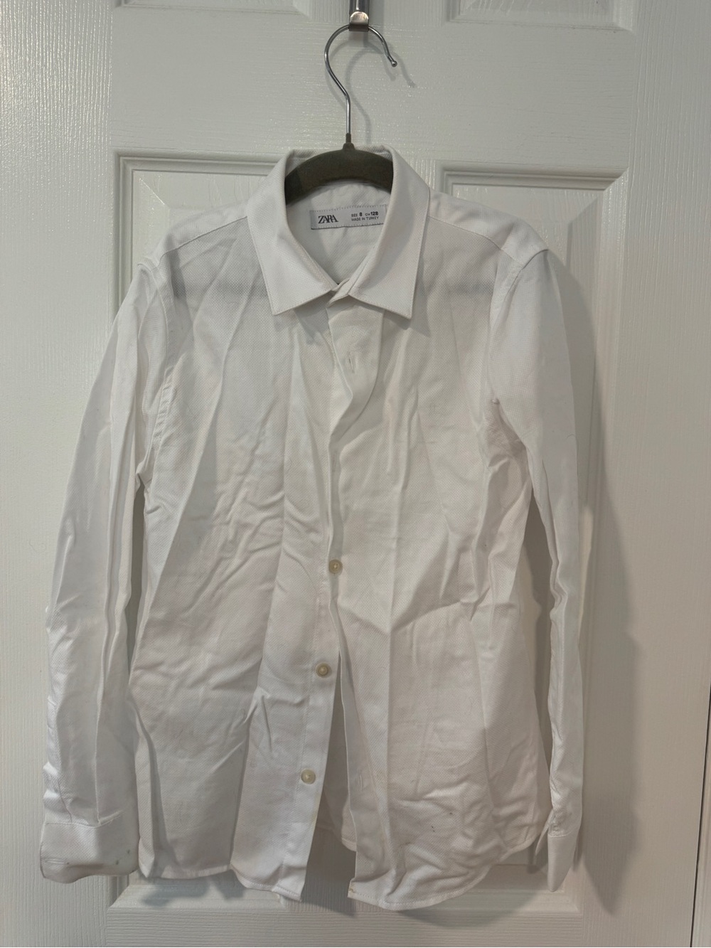 Zara Kids Boys 3 Piece Navy Suit Set Blazer Pants White Shirt Size 7 - Picture 12 of 13